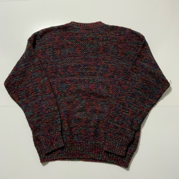 Vintage Bellagio Italy Multicolored 3D Artsy Crewneck Pullover Sweater - Picture 2 of 9